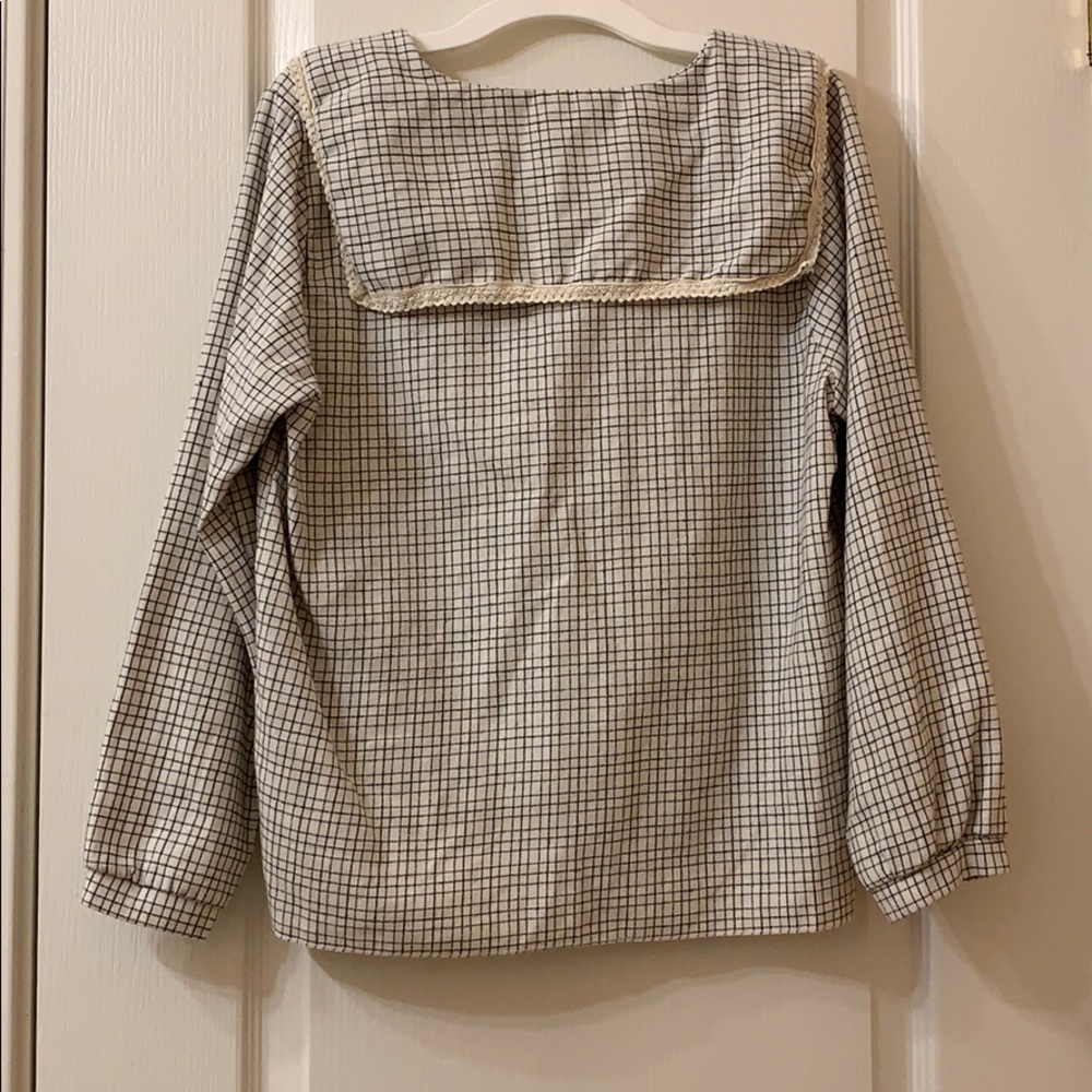 Plaid School Girl Long Sleeve Top